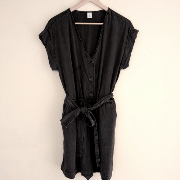 H&M Pants - H&M Black Button-Front Romper